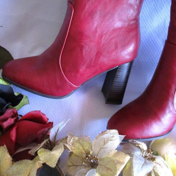 💋❤ JOURNEE COLLECTION KARIMA WC RED BOOTS – 7WC – NWT ❤💋 - Picture 2 of 15